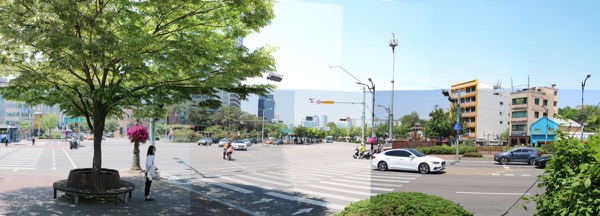 삼각지 로터리 일대 파노라마